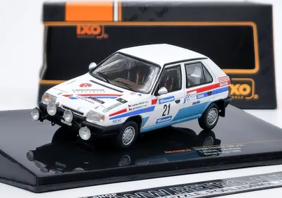 Zdjęcie produktu dla Škoda Favorit 136 L nr 21 Barum Rally 1990 L.Křeček/J.Krečman IXO 1:43