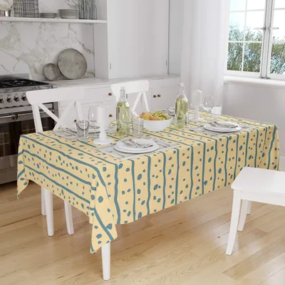 Tischdecke aus Polyester, wasserabweisend, 140x160 cm, geometrisches Muster