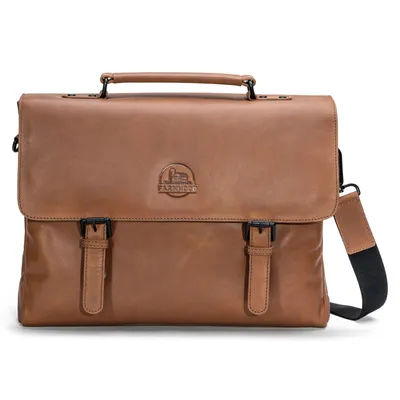 Produktbild von Farmhood Leder Businesstasche Laptoptasche Nashville Briefcase 2F Mid Brown braun