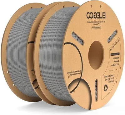 Immagine prodotto di Filamento PLA grigio da 175 mm, 2 kg, precisione +/-0,02 mm, per stampanti 3D FDM
