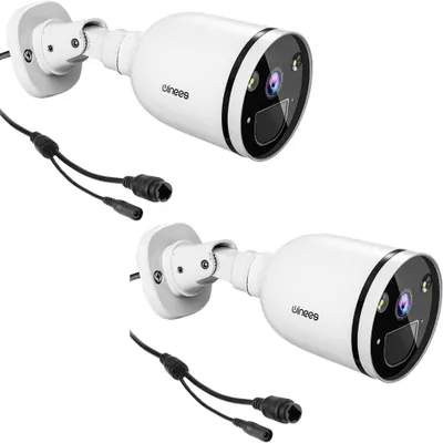 Produktbild von Überwachungskamera Außenbereich, Intelligente Erkennung, Nachtsicht und Einfache Installation, 2-tlg., 2.4/5GHz 4MP 2K WLAN, mit Spotlight
