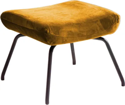 Produktbild von KAWOLA Hocker LOTTE Polsterhocker velvet curry
