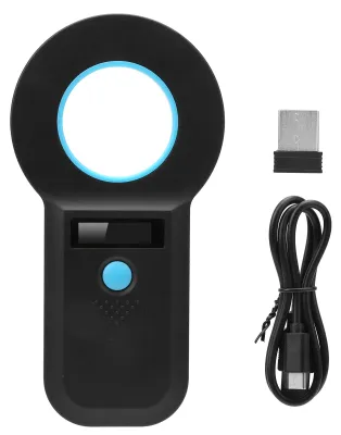 Obrázek produktu pro Čtečka čipů pro zvířata, mikročipový Bluetooth skener pro RFID, přenosný, 134,2 kHz/125 kHz, dobíjecí
