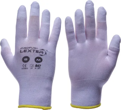 Produktbild von 12 Paar Arbeitshandschuhe Mechanikerhandschuhe Nylon Weiß (Lexter-12) Gr. 6