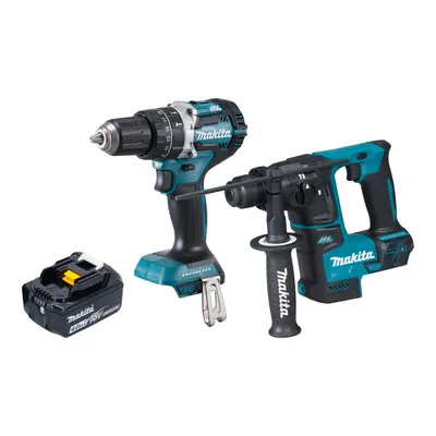 Obrázok produktu pre Akumulátorová kombinovaná súprava Makita DLX 2278 M1 + príklepová vŕtačka DHP 484 54 Nm + vŕtacie kladivo DHR 171 1,2 J + 1x akumulátor 4,0 Ah - bez nabíjačky