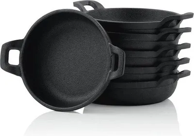 Immagine prodotto di Padella in ghisa da 13 cm pre-stagionata, ideale per barbecue e forno