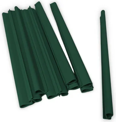 Produktbild von Sichtschutzstreifen zaun|zu Klemmschiene OMEGA-Clip Zaunblende Doppelstabzaun Grün 1er Pack