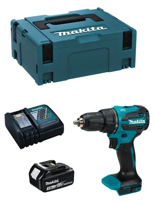Produktbild von Schlagbohrschrauber MAKITA DHP490RFJ1 (1 x 3,0Ah + DC18RC + MAKPAC 2)