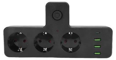 Obrázok produktu pre 7-v-1 predlžovací kábel s AC a USB portami