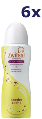 Produktbild von 6x Zwitsal Deospray – Puderweich 100 ml