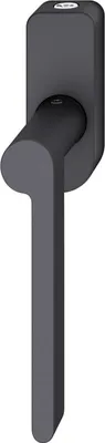 Produktbild von FSB Fenstergriff 34 1021 abschließbar ovale Rosette, rechts, Aluminium schwarz