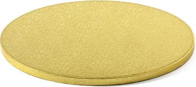 Runde Tortenplatte, Gold, 34 x 1,2 cm, Aluminiumbeschichtung