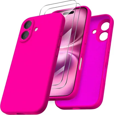 Produktbild von ORNARTO iPhone 16 Hülle Schutzhülle mit Kameraschutz Flüssiges Silikon 6.1 Zoll
