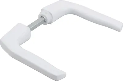 Immagine prodotto di Coppia di maniglie a leva per porte, quadrate 7 mm, a 1 tiro, bianche - THIRARD