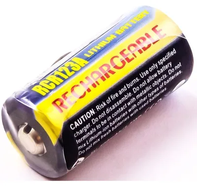 Produktbild von Akku für Universal RCR123A Li-Ion 3 Volt 500 mAh schwarz