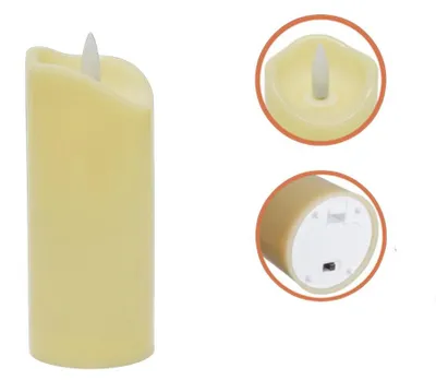 Produktbild von LED-Säulenkerze RUHHY 12,5 cm beige