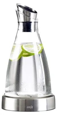 Produktbild von EMSA FLOW Kühlkaraffen, Karaffe, 1 l, Edelstahl, Transparent, Glas, 4 h, Flow