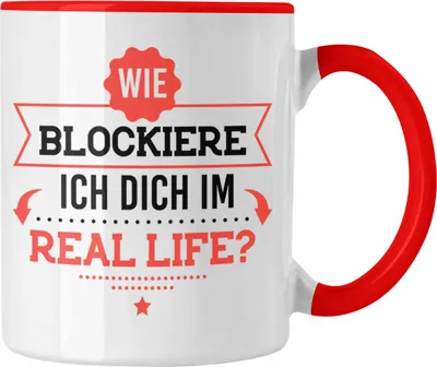 Produktbild von Trendation - Kaffeetasse mit Sprüchen Lustiger Spruch Tasse für Kollege Kollegin Freundin Geschenkidee (Rot)