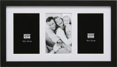 Produktbild von Deknudt S66KA3 Galerie 3x10x15 Holz schwarz mit Passepartout