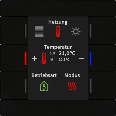 Zdjęcie produktu dla MDT BE-TAS86T06.02 KNX Taster Smart 86 m.Farbdisplay u.Temperatursensor sw mat