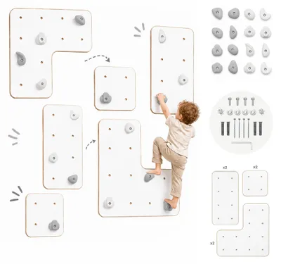 Image de Mur d'escalade intérieure avec prises pour enfants
