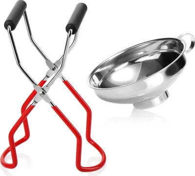 Produktbild von com-four® 2-teiliges Einkoch-Set aus Glasheber und Einmachtrichter