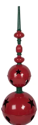 Obrázok produktu pre Clayre & Eef vianočná dekorácia Ø 31x142 cm červená zelená kovová