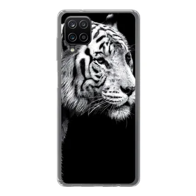 Produktbild von MuchoWow® Handyhülle Schutzhülle Hülle für Samsung Galaxy A12 Tiger - Wilde Tiere - Licht Silikon Softcase Handy Hülle - Bild