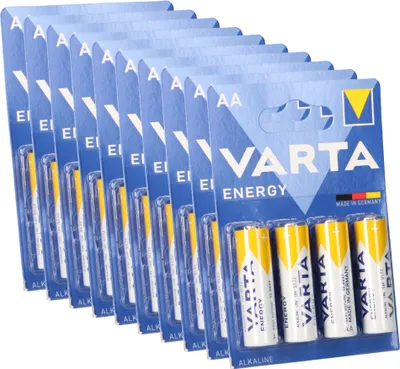 Produktbild von 40x Varta Energy AlMn AA 1,5V Mignon Batterie im 4er Blister