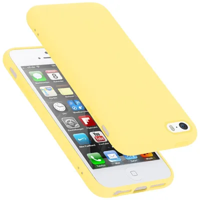 Image de Cadorabo Housse pour Apple iPhone 5 / 5S / SE 2016 Housse en jaune Housse pour téléphone portable Case Cover TPU Etui