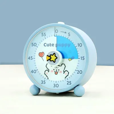 Produktbild von Visueller Timer für Kinder, 60-Minuten Countdown für Klassenzimmer Büro Küche, Schreibtisch Timer Kinder Zeitmanagement Tools mit leisem Betrieb (Blau)
