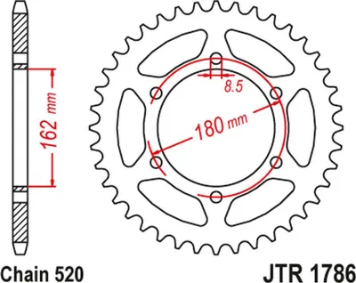 Obrázek produktu pro Ozubené kolo JT JTR1786,52