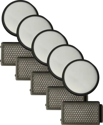 Produktbild von vhbw 5x HEPA-Filter, 5x Vormotor-Filter kompatibel mit Rowenta RO3995EA, RO3985EA Staubsauger
