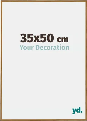 A product image showing a frame with text and a logo.