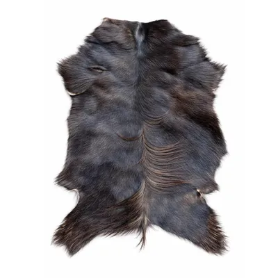 Produktbild von Ziegenfell Natur – Geruchsneutral, top gegerbt, Schnäppchen, 30-50cm Dunkel 5 Stück Sparpaket