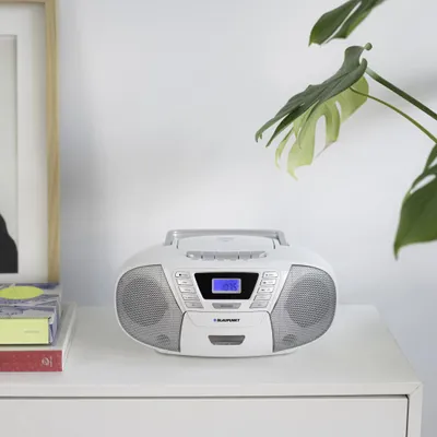 Produktbild von Blaupunkt I Boombox Kinder CD-Player Weiß mit Bluetooth, Kassette & USB