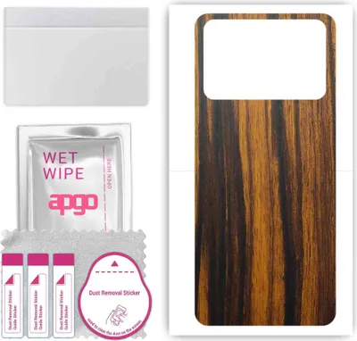 Produktbild von apgo Rückseite Schutzfolie, Skin, kompatibel mit OnePlus 8T Cyberpunk 2077, Hinten Displayschutzfolie aus Vinylfolie, kratzfest, einfache Montage - Tigerwood