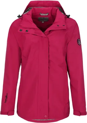 Produktbild von Blue Wave Damen Funktionsjacke Britta - Regenjacke Funktionsmantel mit Mesh-Futter und abnehmbarer Kapuze in Sangria Größe 46