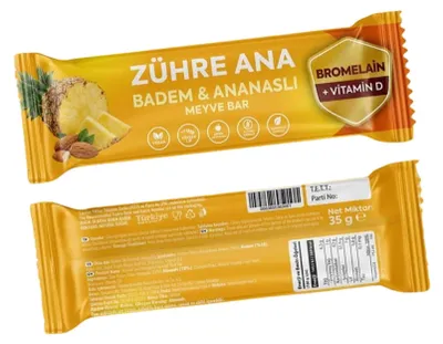 Zdjęcie produktu dla Zühre Ana | Batonik owocowy z migdałami i ananasem 35 g
