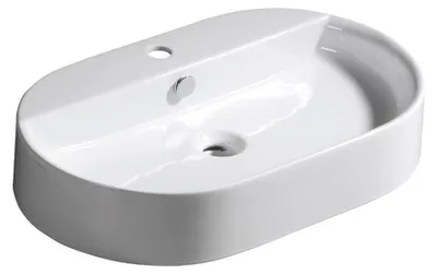 Produktbild von Kerasan RING Keramik-Waschtisch zum Aufsetzen 65x40cm, weiß