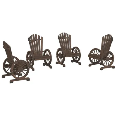 Image de vidaXL Chaises de jardin Adirondack 4 pcs. Sapin massif