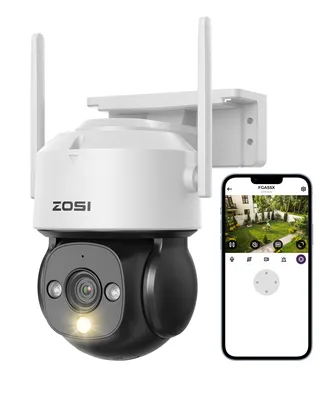 Produktbild von ZOSI 2MP Pan/Tilt Überwachungskamera Aussen WLAN, 355°/140° Schwenkbar 1080p IP Kamera mit Plug-in Strom, Automatisch Verfolgung, 2-Wege-Audio, C290