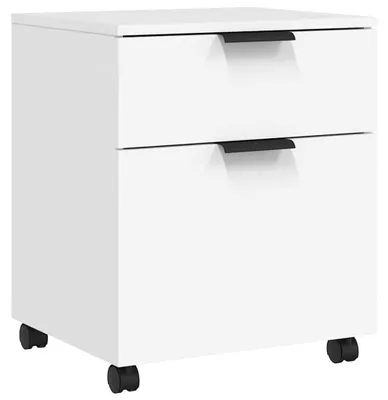 Produktbild von vidaXL Mobiler Aktenschrank mit Rollen Weiß 45x38x54 cm Holzwerkstoff