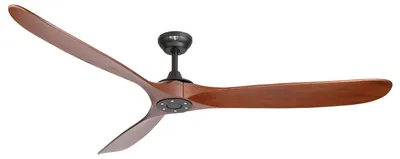 Imagen del producto de Ventilador de techo de nogal - 178 cm - 6 velocidades - Madera y metal - Para interior y exterior - Con mando a distancia