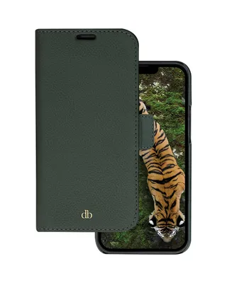 Immagine prodotto di DBRAMANTE1928, Custodia per Apple iPhone 14 Pro Max Folio 2 in 1 Modello New York con Portacarte, Verde Scuro