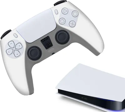 Immagine prodotto di Custodie e skin per PS5, PlayStation 5 - Custodia per videogiochi ad alte prestazioni - Coperture a presa morbida - Accessori per controller antiscivolo - Bianco