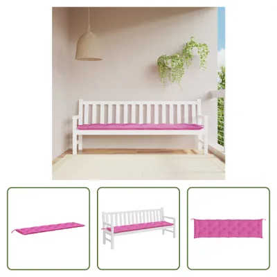 Produktbild von The Living Store Gartenbank-Auflage Rosa 200x50x7 cm Stoff