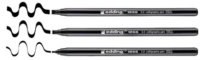 Produktbild von Edding 125, 3 Stück(e), Schwarz, Konische Spitze, 2 mm, 5 mm, 170 mm