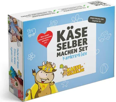 Produktbild von Käse selber machen Set Kinderedition - BLAU (Erweiterungsset)