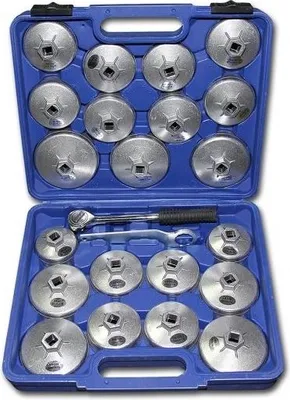 Obrázek produktu pro Sada hliníkových klíčů na olejové filtry s ráčnou 1/2'' 23ks